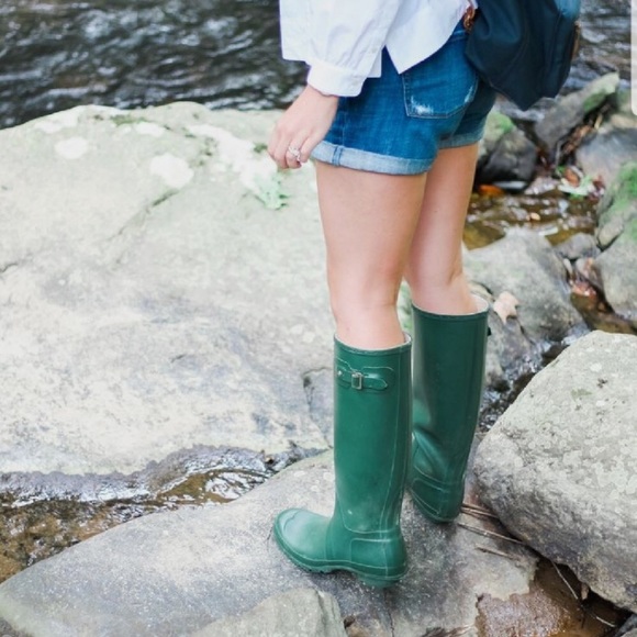 emerald green hunter boots